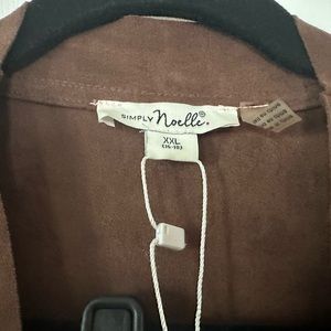 Simply Noelle faux brown suede jacket